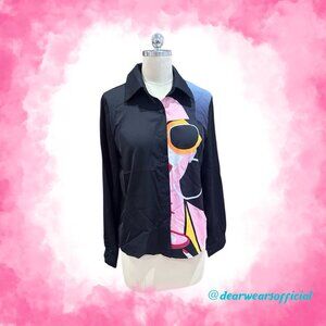 Women's T-Shirt Figure Graphic Button Front Blouse